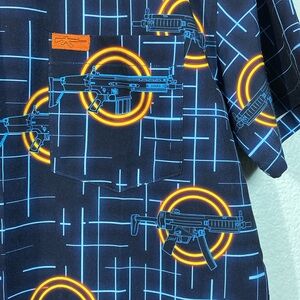 Retro Rifle The Grid Short Sleeve Button Down Shirt‎